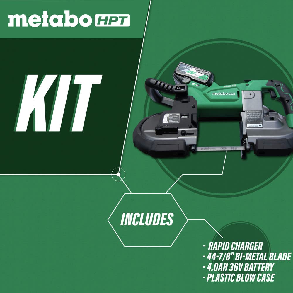 Metabo HPT 36V MultiVolt™ Cordless Band Saw Kit | Deep Cut Capacity | Variable Speed | CB3612DA - WoodArtSupply