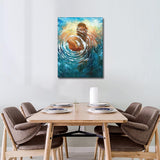 TISHIRON Diamond Painting Kits Jesus Diamond Painting Kits for Adults Full Drill Christ Religion Diamond Art Diamond Painting Kits for Kids Blue Ocean Bible Diamond Painting Kit, 12x16 Inches TISHIRON