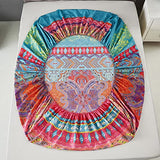Boho Sheet Set California King Size, 4PCS Bohemian Colorful Tribal 16 Inch Deep Pocket Boho Indian Bedding Sheets, Soft Microfiber Bed Sheet Set Cal king(1 Fitted Sheet, 1 Flat Sheet, 2 Pillowcases) DJY