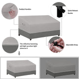 Easy-Going Patio Sofa Cover UV Resistant Outdoor Couch Cover Bicolor Patio 3-Seater Bench Cover Waterproof Outdoor Furniture Cover with Reflective Hemming (95Wx40Dx35H inch, Gray/Dark Gray) Easy-Going