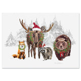 Current Forest Folk Christmas Cards - Set of 18, Large 5 x 7-Inch Folded Cards, Wildlife, Mooose, Bear Themed Card Value Pack, Envelopes Included Current