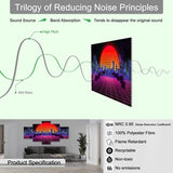 10 Pack Art Acoustic Panels Retro synthwave vaporwave skyline landscape at night sun Decorative Sound Absorbing Wall Panel Self-Adhesive Noise Canceling Soundproof Padding for Home 80" x 40" PZWKJOILPQ