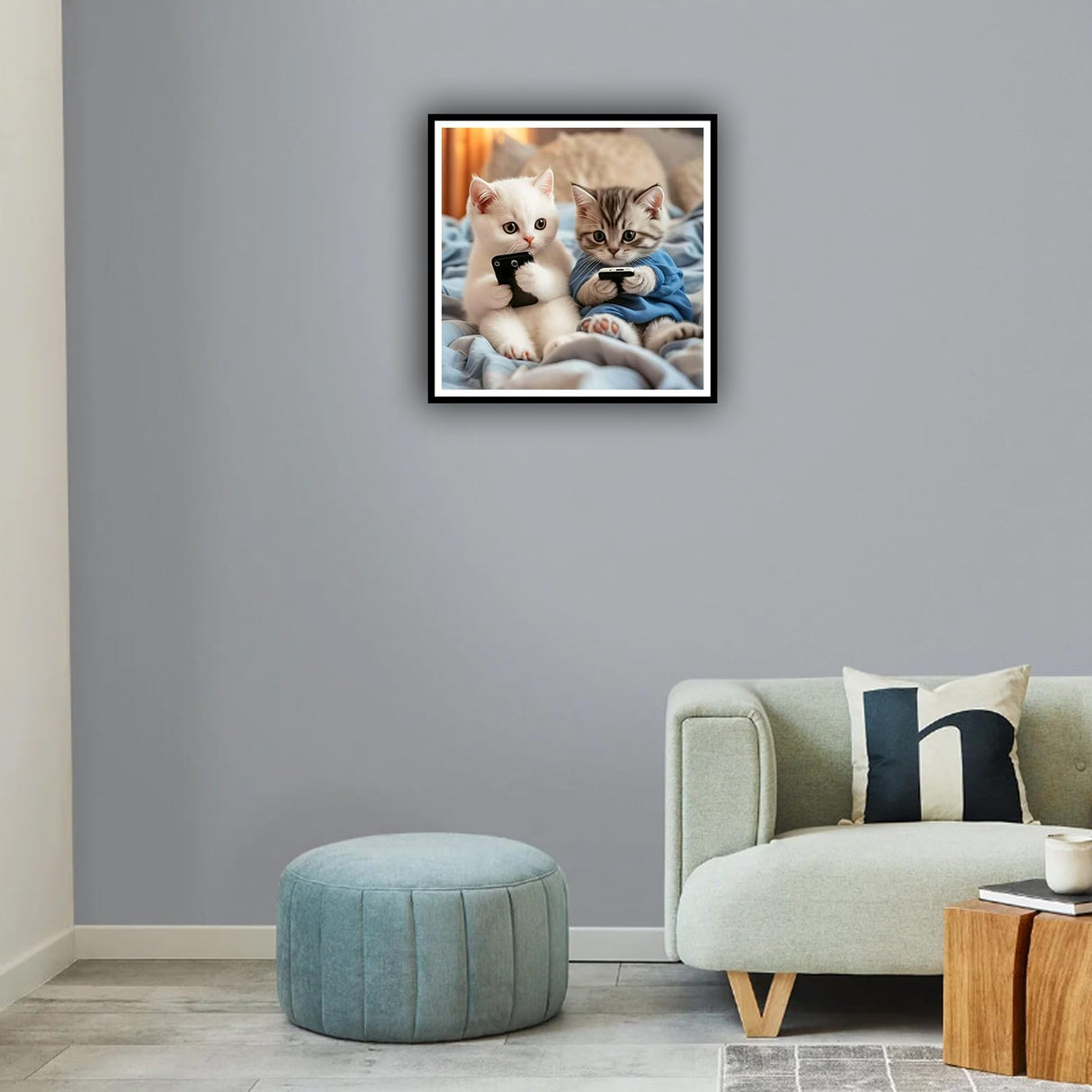 hill froeistung 5D Cat Diamond Art Painting Kits for Adults,Beginners,Cute Animal, DIY Full Drill Diamond Art Painting for Wall Decor,12x12inch hill froeistung