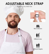 Syntus 2 Pack Adjustable Bib Apron Waterdrop Resistant with 2 Pockets Cooking Kitchen Aprons for BBQ Drawing, Women Men Chef, White Syntus