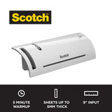 Scotch Thermal Laminator Machine, 5 Minute Warm-up, 9" Input, for Laminating Sheets Up to 5-Mil Thick Scotch