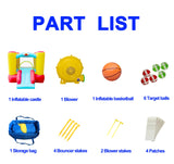 WELLFUNTIME Inflatable Bounce House Slide, Kids Jumping Castle with Blower, 100x77x63 Inch Bouncy Castle WELLFUNTIME