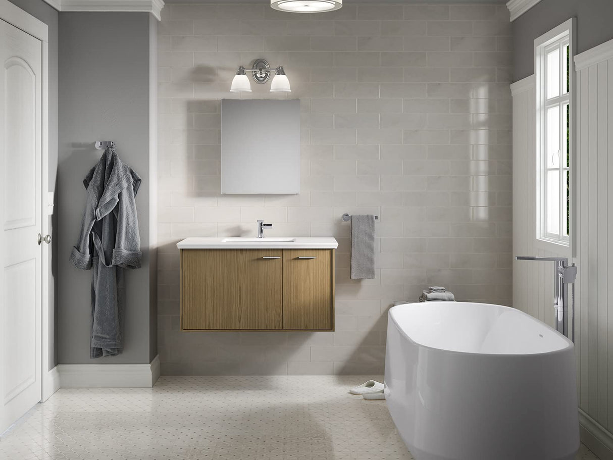 Kohler Medicine Cabinet, Bathroom Medicine Cabinet, Slow-Close Mirrored Door and Interior, Surface or Recessed Installation Kohler
