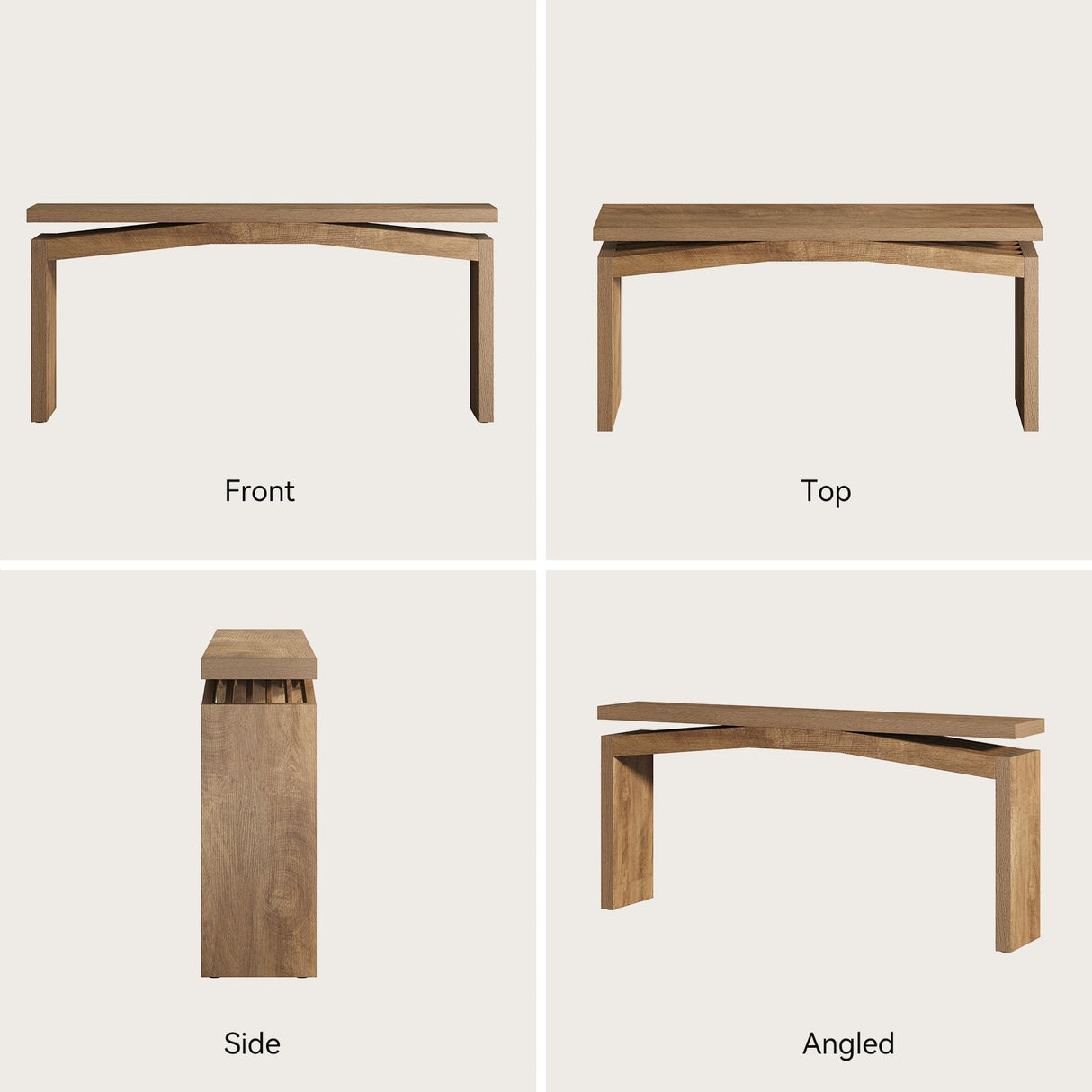 Epecoya 63-Inch Wood Console Table for Entryway Living Thin, Long Wooden Rectangular Sofa Tables Behind Couch, Large Farmhouse Foyer Hallway Table for Home, Living Room, Apartment, Natural Brown Epecoya