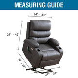 H.VERSAILTEX Stretch Couch Cover Recliner Cover Electric Power Lift Recliner Chair Cover Fitted Standard Large Power Lift Recliner with Side Pocket, Soft Thick Jacquard(Single Seat, Grey) H.VERSAILTEX