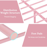 VECELO Twin Size Metal Platform Bed Frame with Headboard and Footboard, Heavy Duty Slat Support/No Box Spring Needed Mattress Foundation/Underbed Storage Space, Victorian Style VECELO