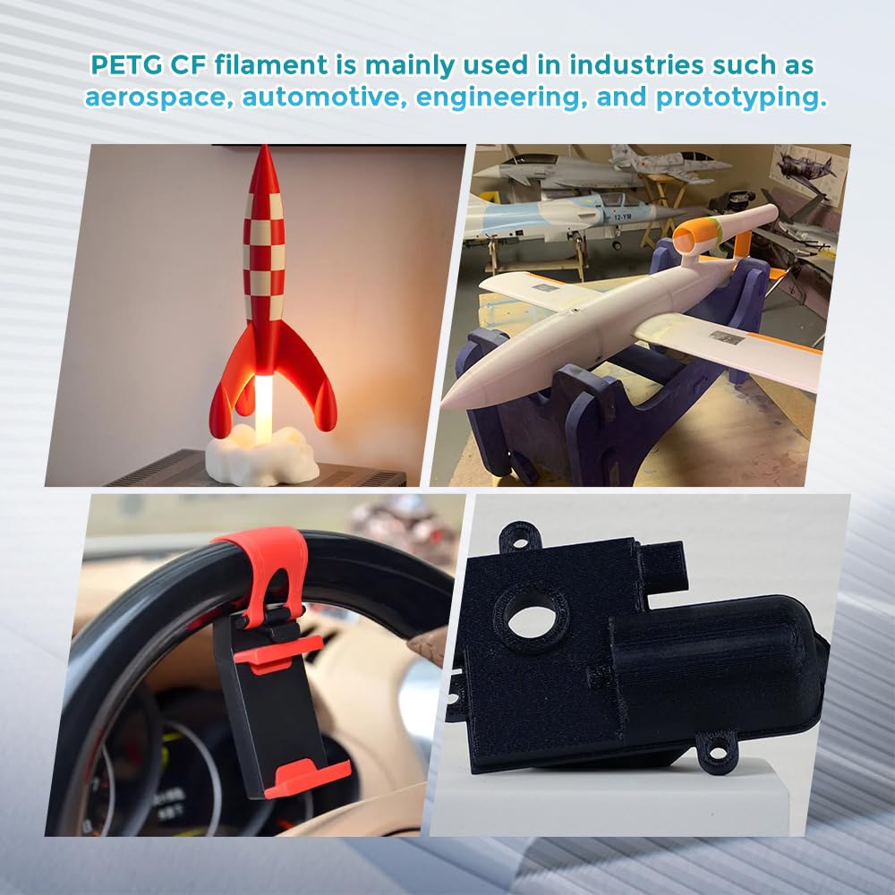 Voxelab 3D Printer Filament, 1.75mm PETG CF Filament, Dimensional Accuracy +/- 0.02 mm, 3D Printing Material 1kg/ Spool, Fit Most FDM 3D Printers (Black) (PETG CF, Marsala) Voxelab