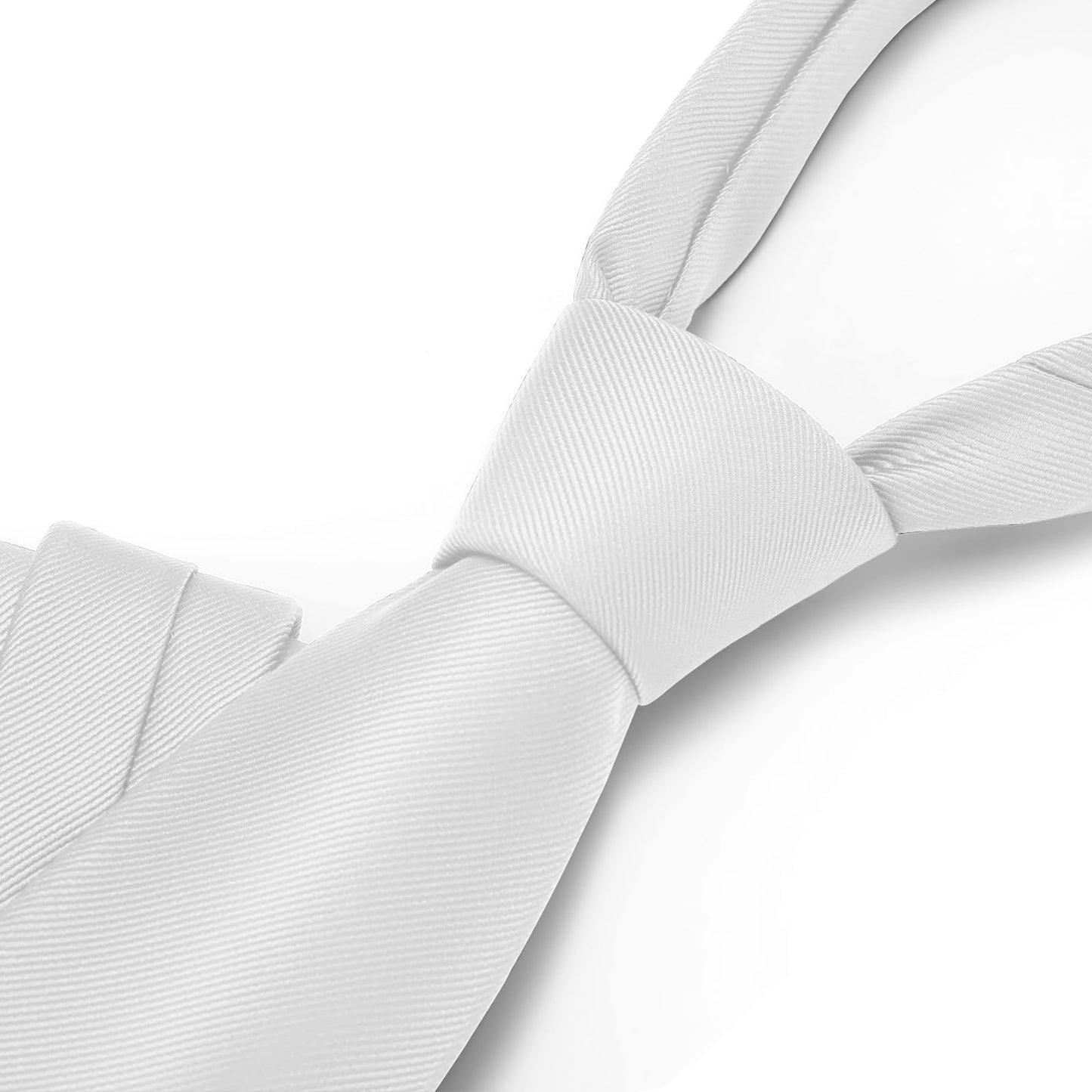 Junmaxroad White Ties For Men Solid Color Formal Neckties 3.15" (8CM) Men's Ties