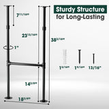 Yes4All 38 Inches Metal Table Legs, Industrial Pipe Counter Bar Height Table Legs, Desk Legs for DIY Dining Table, Workbench, Replacement H Shape Parts with Gloss Black Powder Coating - Set of 2 Yes4All