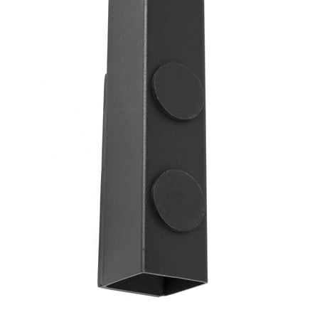 Senmit Cable Railing Post Fascia Mount-Stainless Steel Square Weldless 36"x2"x2" 30°Angle Pre-drilled Side Mount Metal Stair Post for Wood Deck, Black Senmit