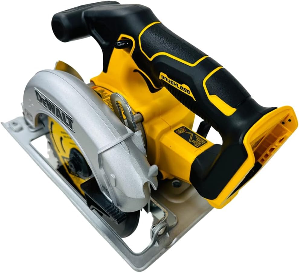 DEWALT DCS566 20V Circular Saw, 20V Cordless Brushless 6.5"" Circular Saw (Bare Tool Only, Bulk Packed), Yellow DEWALT