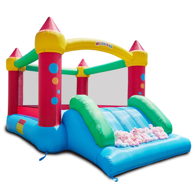 WeeOneKids Air Bounce House, Inflatable Bouncer with Air Blower and Slide, Jumping Family Backyard Bouncy Castle with Extra Thick Material