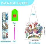 Diamond Art Kits for Adults Ornaments-Chicken Diamond Art Paintings Suncatchers-Full Drill Diamond Dots Paintings for Beginners, Round 5D Paint with Diamonds Art Accessories Gem DIY Deco GUMITOON