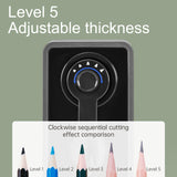 deli Hand Crank Manual Pencil Sharpener 5th Gear Portable Pencil Sharpener Kids Hand Pencil Sharpeners for 6.9-8 mm Pencils (Charcoal) deli