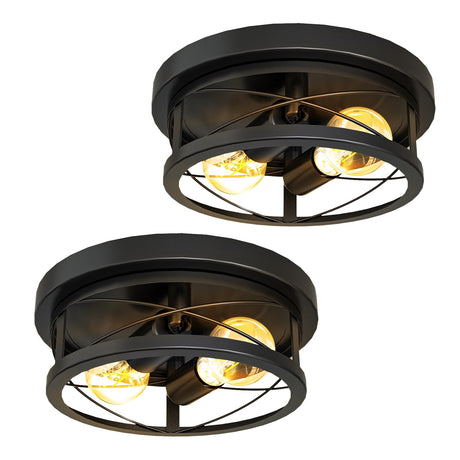 Sunco Farmhouse Ceiling Light Fixtures, Rustic Ceiling Light Fixture for Foyer, Bedroom, Hallway, Kitchen, Living Room, Den, 11 Inch Diameter, E26 Medium Base, Max 100W 2 Pack Sunco Lighting