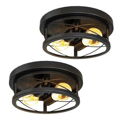 Sunco Farmhouse Ceiling Light Fixtures, Rustic Ceiling Light Fixture for Foyer, Bedroom, Hallway, Kitchen, Living Room, Den, 11 Inch Diameter, E26 Medium Base, Max 100W 2 Pack