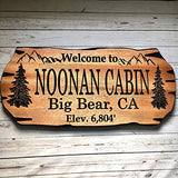 Personalized Cabin Sign Outdoor Wooden Sign Lake House Welcome Sign Rustic Decor Benchmark Signs And Gifts