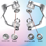 Snap Fasteners Kit - 100 Sets Metal Snaps Buttons with Fastener Pliers Press Tool - Perfect for DIY Crafts, Clothing Sewing, and Hats - Easy Installation for Fabric(9.5mm / 400 PCS) ZHUNIPINGAN