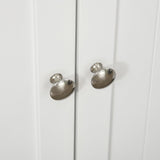 HOMCOM 41" Kitchen Pantry Storage Cabinet, Freestanding Kitchen Cabinet with 12 Door Shelves, Double Doors, 5-Tier Shelving and Adjustable Shelves, Paper White HOMCOM