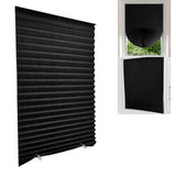Blackout Blinds for Windows Cordless Blinds Temporary Shades Blinds No Drill Mini Blinds Black Out Blinds for Window of Bedroom,Bathroom,Kitchen Office (Black-high Shading, 23.6 * 59"(60 * 150cm)) Jlong