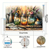 NEGEKFKX 3 Pack Faith,Hope,Love Diamond Art Kits for Adults Beginners,Diamond Painting Kits for Adults,5D Full Drill DIY Diamond Dot Gem Art Kit Wall Home Decor Arts Craft 12x16-12x12 inch NEGEKFKX