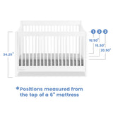 Delta Children Brooks 6-in-1 Convertible Crib - Greenguard Gold Certified, Bianca White Delta Children