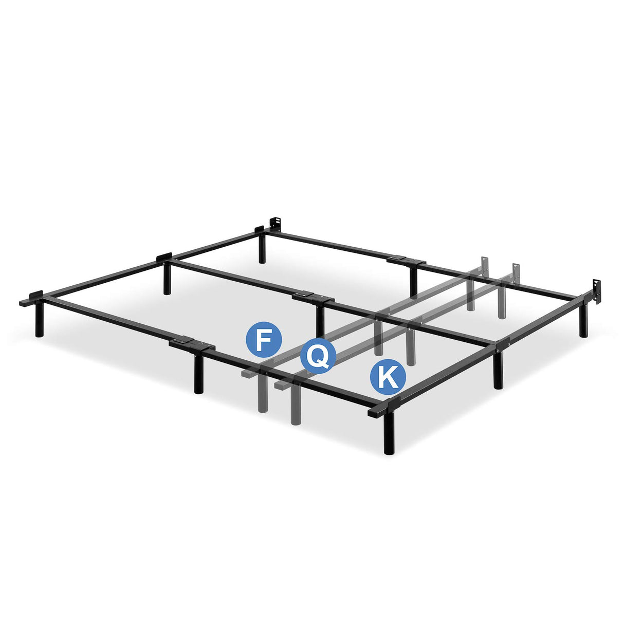 ZINUS Paige Compack Adjustable 7 Inch Heavy Duty Bed Frame, for Box Spring and Mattress Sets, Fits Full Queen King Zinus