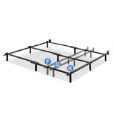 ZINUS Paige Compack Adjustable 7 Inch Heavy Duty Bed Frame, for Box Spring and Mattress Sets, Fits Full Queen King Zinus