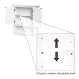 RiverRidge Somerset Two-Door Bathroom and Laundry Wall Mount Storage Medicine Cabinet with Open and Adjustable Shelf - White RiverRidge