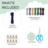 INFUNLY 8 Sets Macrame DIY Wristlet Keychain Kits with Update Instruction Macrame Cord Knotting Kits for Adults Beginners Boho Macrame Keychain Kit Includes Key Rings for Key Gift Macrame Beginners INFUNLY