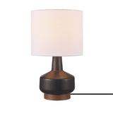 Globe Electric 61000049 17" Ceramic Table Lamp, Soft Beige Finish, White Linen Shade, On/Off Rotary Switch on Socket, Table Lamp for Living Room, Home Décor, Lamps for Bedroom, Room Décor Globe Electric