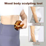 NXCYLW Wood Therapy Fascia Release Massage Tools, Manual Trigger Point Lymphatic Drainage Cellulite Massager, Wooden Massage Brush Gua Sha Body Sculpting Tool, Pain Relief and Body Shaping NXCYLW
