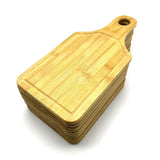Bulk Plain Bamboo Paddle Cutting Board (Set of 10) | For Customized, Personalized Engraving Purpose | Wholesale Premium Blank Bamboo Board (Handle 13" x 6") Ven-Trap