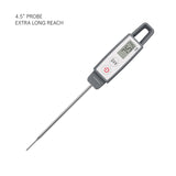 Lavatools PT09 Super-Quick Commercial Grade Digital Thermometer for Cooking, Meat, Candy, Candle, Liquid, Oil, 4.5" Compact Probe, Splash Proof, °C/°F Toggle, Hold Function - Sesame Lavatools