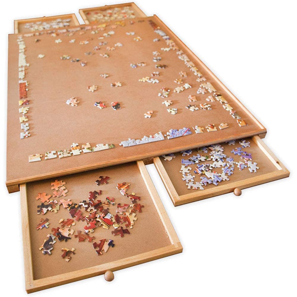 Bits and Pieces –Original Standard Wooden Jigsaw Puzzle Plateau-The Complete Puzzle Storage System - WoodArtSupply