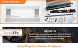 SimpliFire Format 36-Inch Wall Mount Electric Fireplace with 50-Inch Floating Mantel (SF-FORMAT36-SF-FM50-WH) SIMPLIFIRE