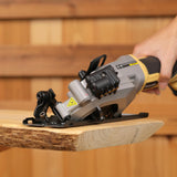 Inequalit 4-1/2 Inch Mini Circular Saw, 3400 RPM Cordless Circular Saw with Laser Guide, Rip Guides, 2 Blades (24T Wood + 60T Metal), Max Cutting Depth 1-11/16" (90°), 1-1/8" (45°)" Inequalit