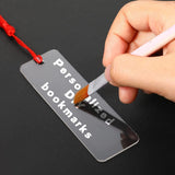 60 Pcs Acrylic Bookmark Blanks, 30Pcs Clear Acrylic Craft Bookmarks for Women with 30 Pieces Colorful Tassel for DIY Bookmarks Crafts School Gift Bags Christmas Stocking Stuffers(4.75 × 1Inch) Prudiut