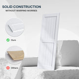 EaseLife 32in x 84in Sliding Barn Door with 5.5FT Barn Door Hardware Track Kit Included,Solid LVL Wood Slab Covered with Water-Proof & Scratch-Resistant PVC Surface,DIY Assembly,Easy Install,White EaseLife