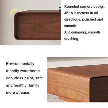 Floating TV Stand Floating TV Unit 62/78/94'' Wall Mounted TV Cabinet Wooden Entertainment Media Console Center Simple Living Room Bedroom Wall Mounted TV Stand Shelf(Brown-A,200 * 24 * 20cm) WoodArtSupply