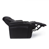 Seatcraft Paladin Home Theater Seating, Heat & Massage, Powered Headrest, Powered Lumbar, Italian Leather, Powered Recline, Single Recliner, Black Seatcraft