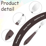 2Pcs Palette Knife No.20 Palette Knives 22mm Width Pallet Knife Stainless Steel Oval Art Paint Spatula with Wood Handle Metal Palette Knife for Oil Acrylic Canvas Mixing Spreading Cake Decorating Styquenzer