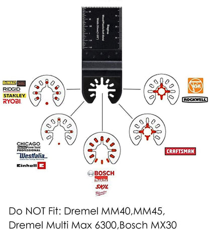 Diagtree Oscillating Saw Blades, Diagtree 50pcs Wood Universal Quick Release Oscillating Saw Blades Compatible with Fein Dremel Dewalt Craftsman Ridgid Makita Milwaukee Rockwell Ryobi, etc - WoodArtSupply