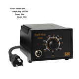 Soldering Iron Station, 936A 60W Soldering Station Kits with 5 Soldering Round Tips, Solder Wire, Tweezers, Desoldering Pump and Rework Station Kit for Electronics (Black) Swft Huo