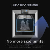 QIDI PLUS4 3D Printer, Max 600mm/s High-Speed Printing, 65℃ Chamber Heat, Fully Auto Leveling, 370°C Direct Extruder with Integrated Nozzle, Support PPS-CF Filaments, Large Print Size 12"x12"x11" R QIDI TECHNOLOGY