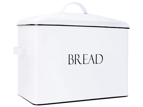 OUTSHINE Farmhouse Extra Large Bread Box for Kitchen Countertop | White Bread Box with Fitted Lid | Vintage Bread Storage Container for Kitchen | Farmhouse Bread Box Countertop Gift OUTSHINE